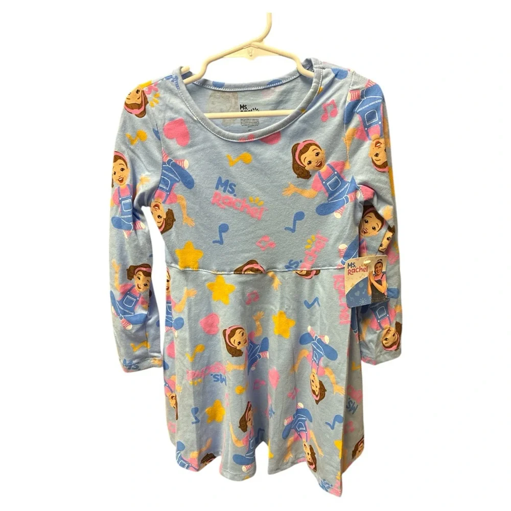 Ms. Rachel Blue Long Sleeve Dress size 4T new